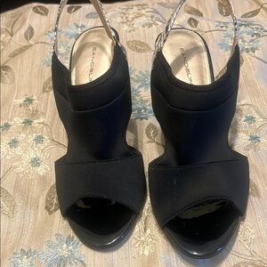 Bandolino Black Peep-Toe Heels